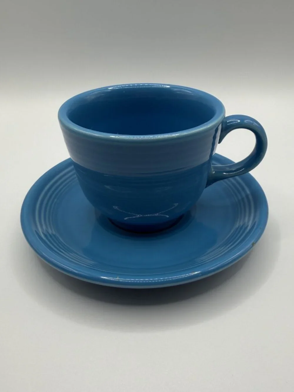 Fiesta Ware Peacock Cup & Saucer Set